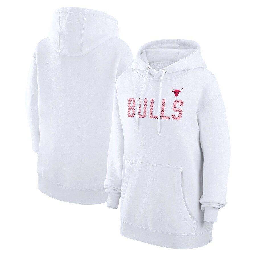 

Пуловер с капюшоном G-III 4Her by Carl Banks Chicago Bulls, белый