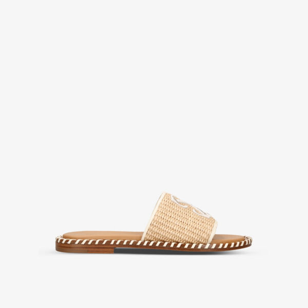 

Шлепанцы из рафии twist с вышитым логотипом Off-White, коричневый