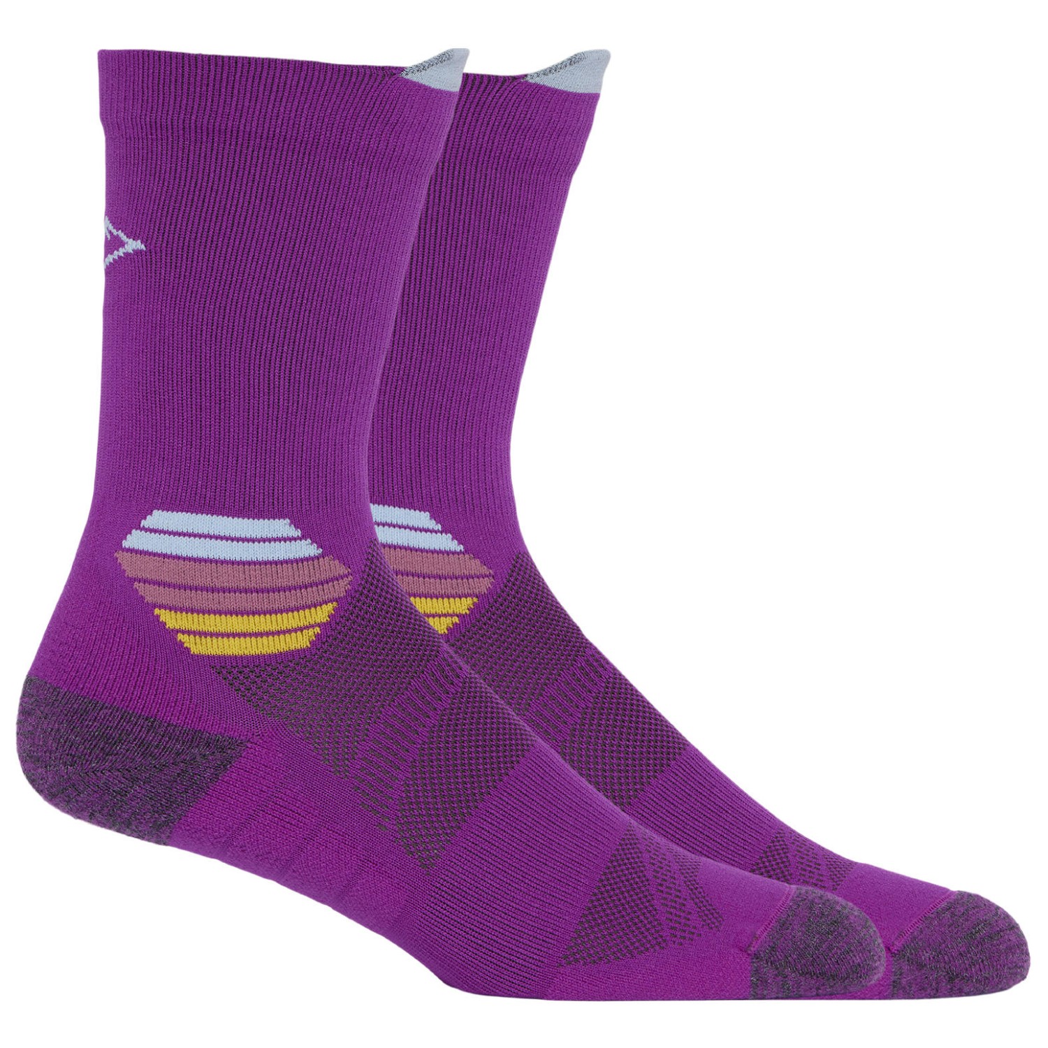 Носки для бега Asics Fujitrail Run Crew Sock, цвет Blackberry/Saffron