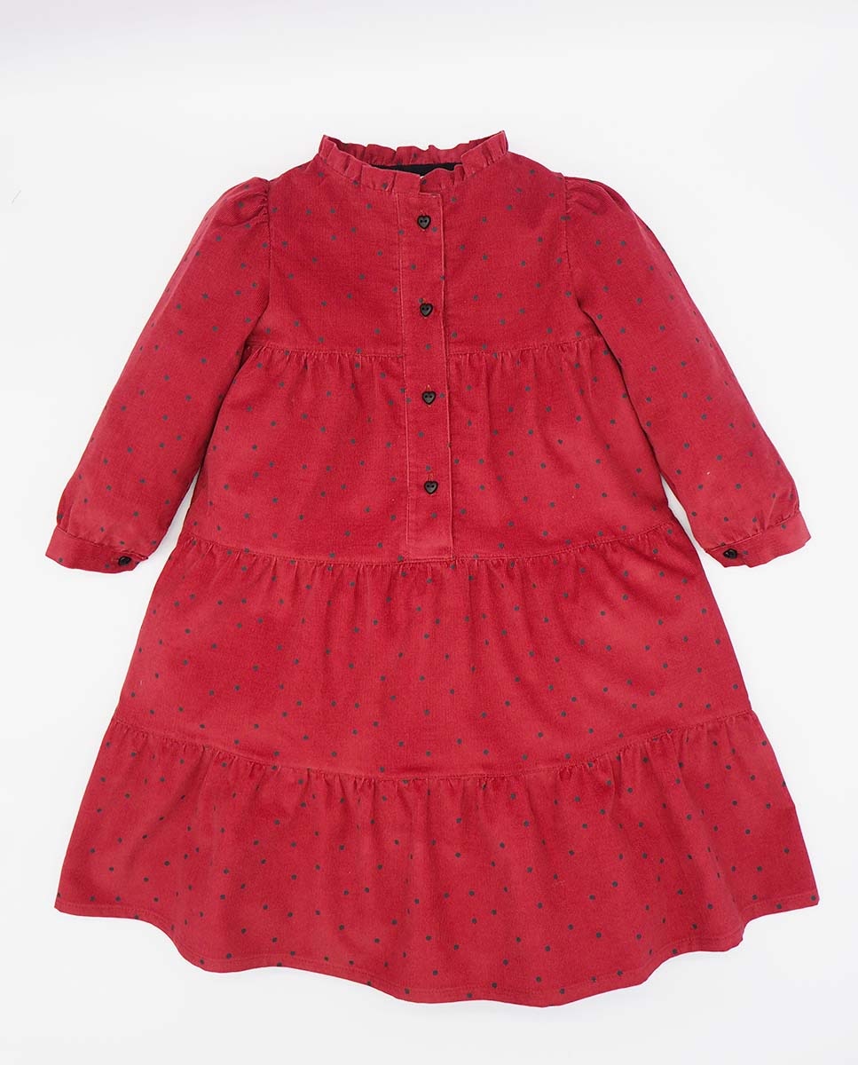 цена Красное хлопковое платье для девочки Fina Ejerique, красный