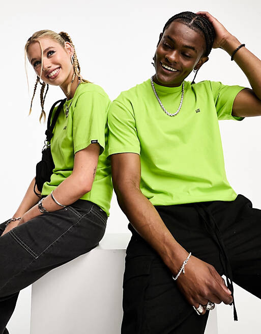 

Светло-зеленая футболка с логотипом на левой груди Vans, Зеленый