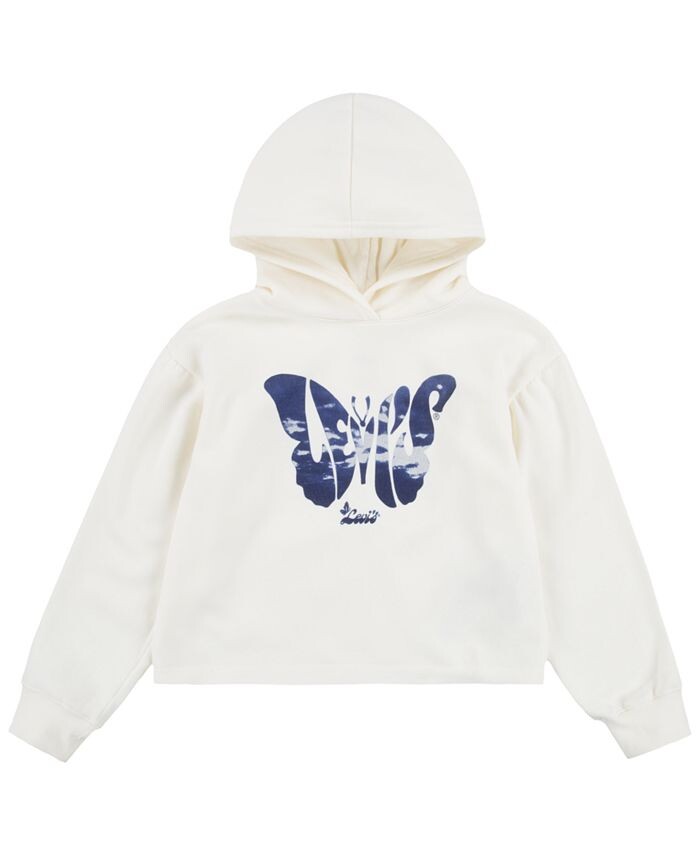 

Пуловер с капюшоном Big Girls Meet and Greet Butterfly Levi's, белый