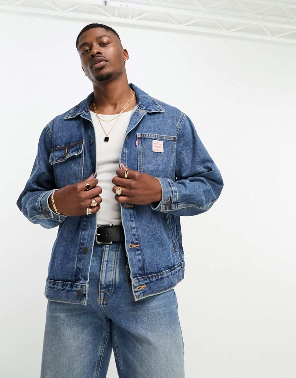 

Голубая джинсовая куртка дальнобойщика Levi's Workwear Sunrise