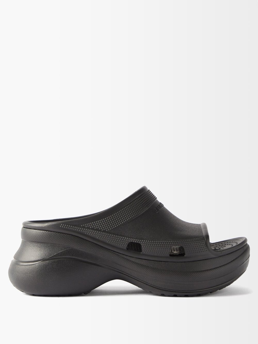 

Шлепанцы на платформе из формованной резины x crocs Balenciaga, черный