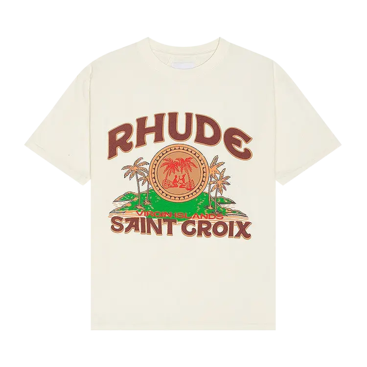 

Футболка Rhude Saint Croix 'Vintage White', белый