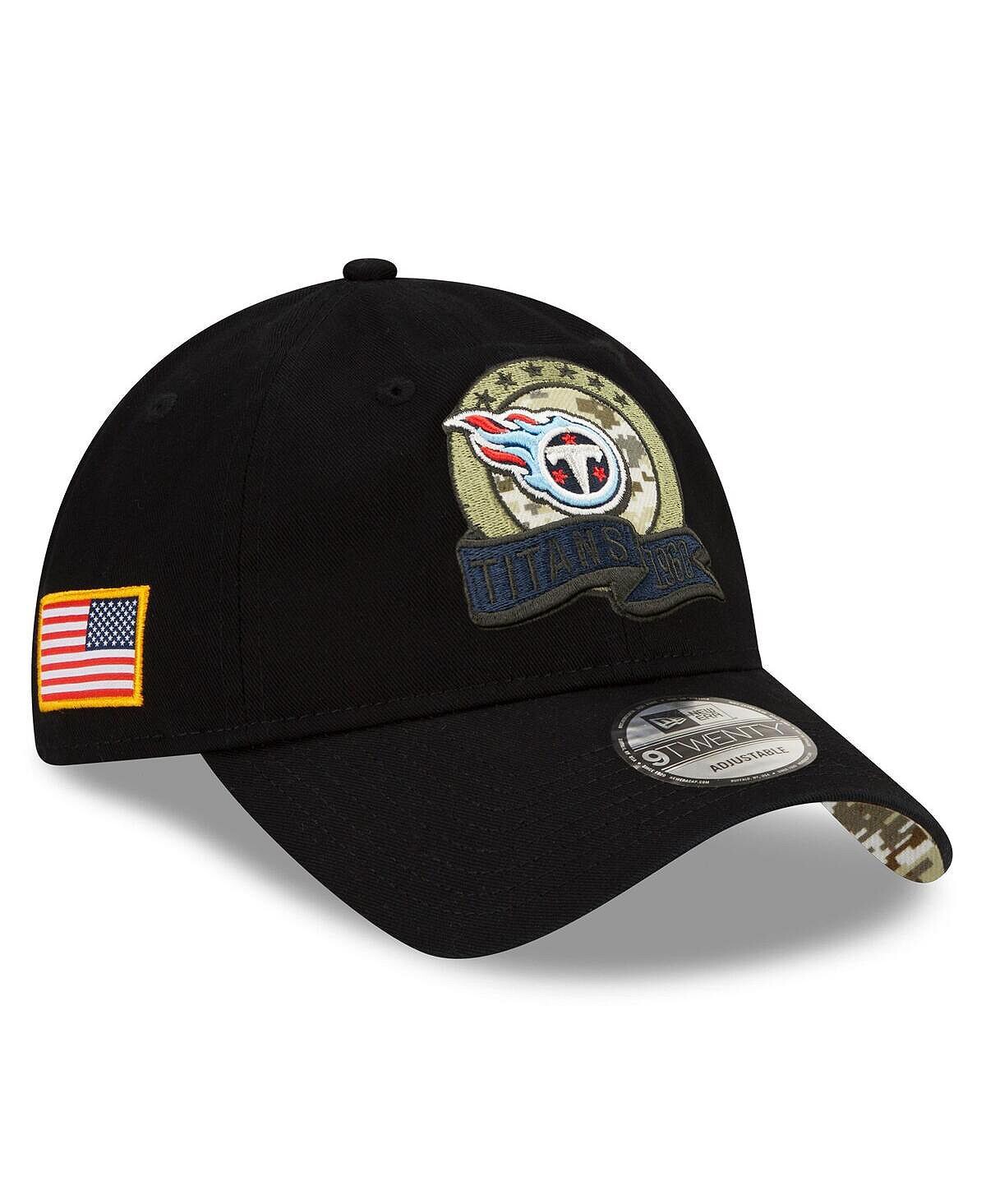 

Мужская черная регулируемая кепка Tennessee Titans 2022 Salute To Service 9TWENTY New Era