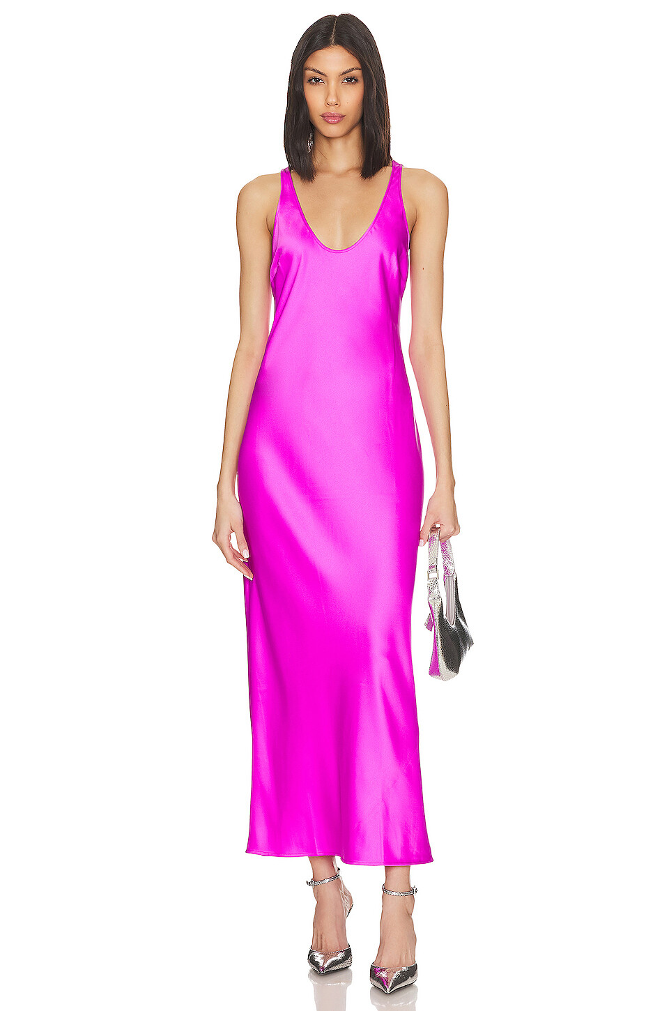 

Платье миди L'AGENCE Akiya Tank, цвет Bright Violet