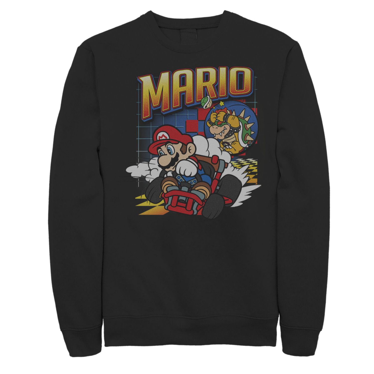 Мужская флисовая куртка Nintendo Mario Kart Bowser Mario Racing Licensed Character руль hori mario kart racing wheel pro deluxe для nintendo switch nsw 228u