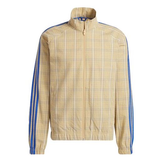 Куртка adidas originals Mw Tt Casual Stand Collar Plaid Athletics Sports Jacket Beige, цвет creamy