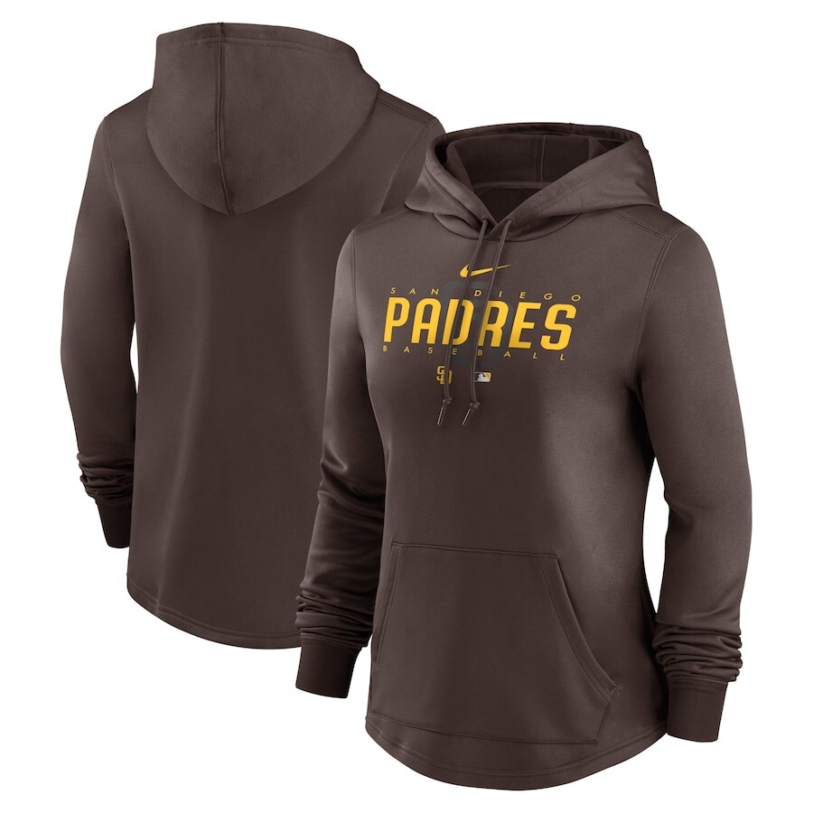 

Пуловер с капюшоном Nike San Diego Padres, коричневый