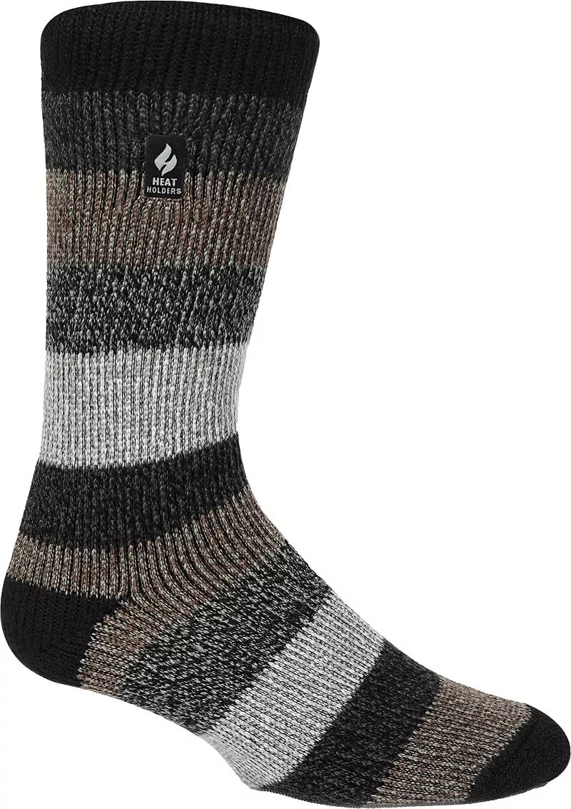 Мужские носки с полосками Heat Holders, черный/серый мужские цветные носки с полосками