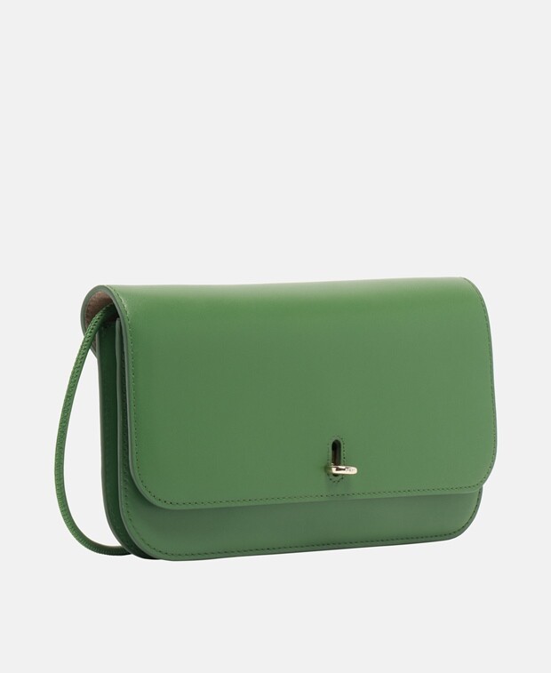 

Кожаная сумка-мессенджер Furla, темно-зеленый