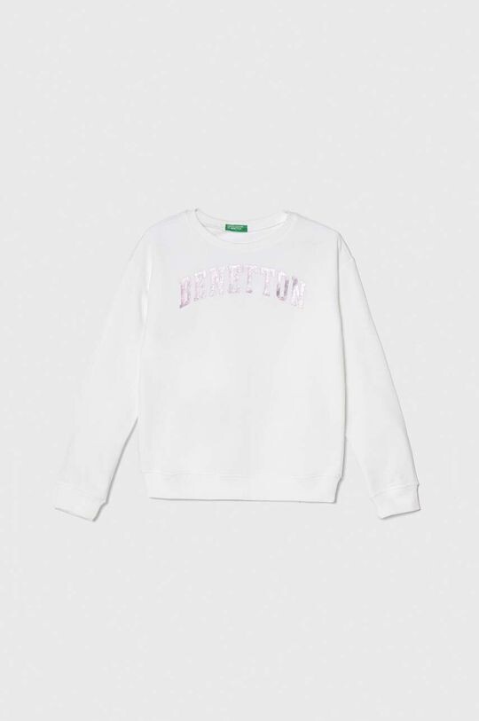 

Детская хлопковая толстовка United Colors of Benetton, белый
