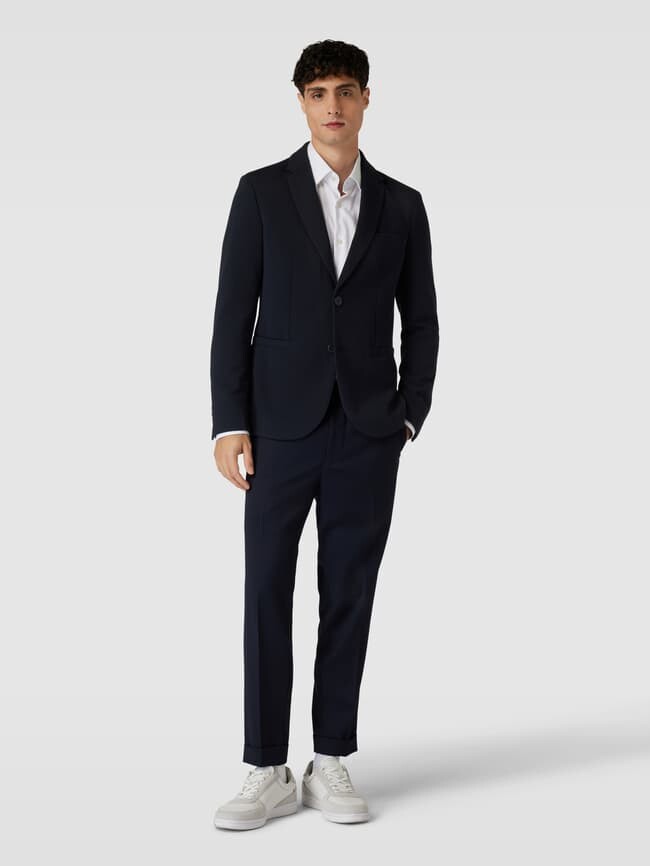 

Пиджак на двух пуговицах простого дизайна ARMANI EXCHANGE, темно-синий
