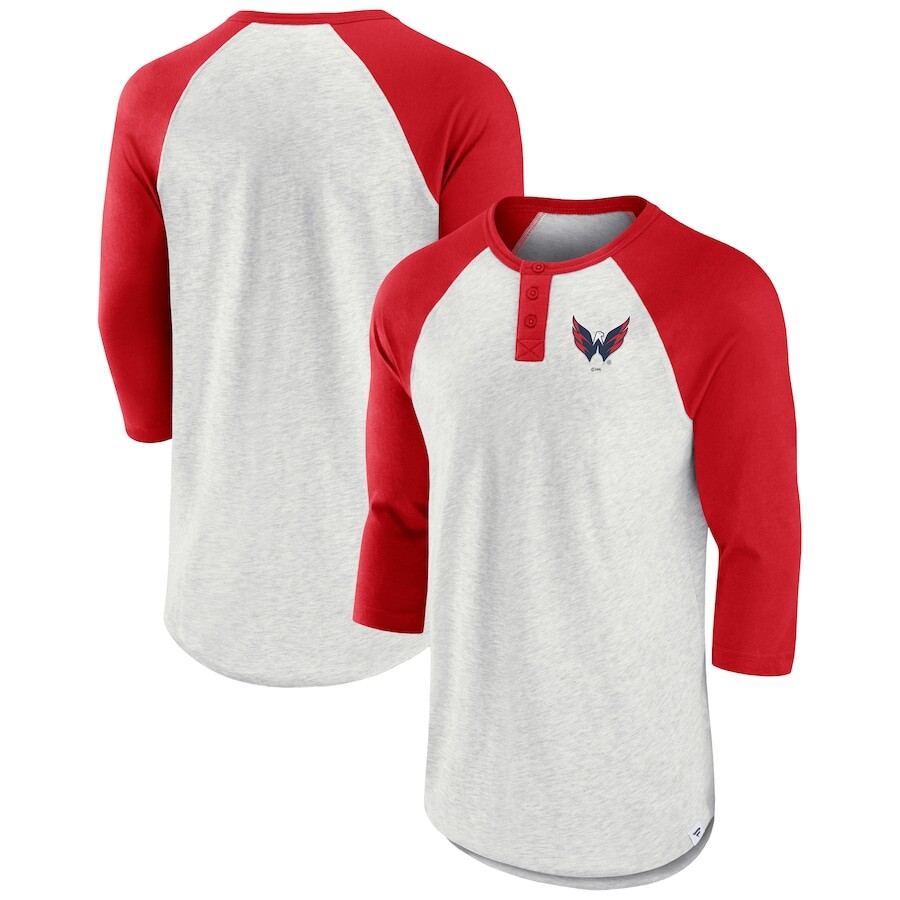 

Футболка с длинным рукавом Fanatics Branded Washington Capitals, пепельный