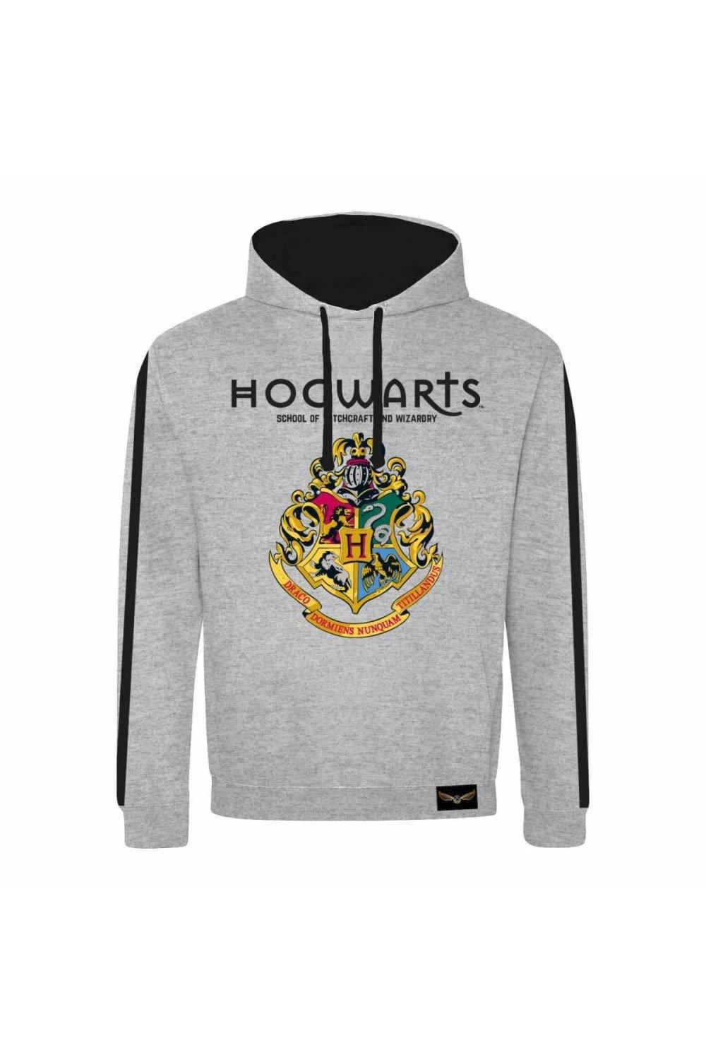 деревянный значок герб хогвартса Толстовка с гербом Хогвартса Harry Potter, серый