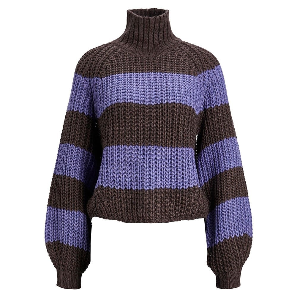 

Свитер Jack & Jones Kelvy Chunky Stripe Turtle Neck, коричневый