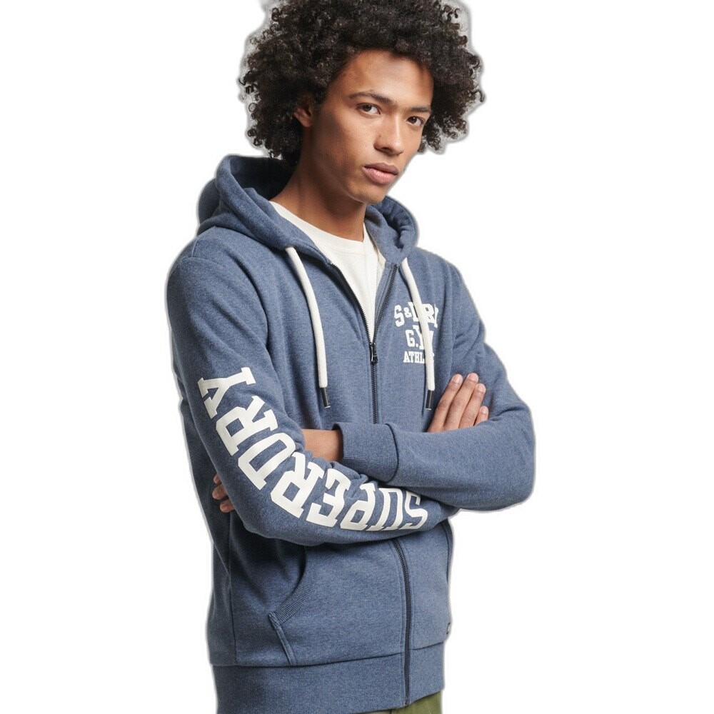 

Толстовка Superdry Vintage Gym Athletic Full Zip, синий