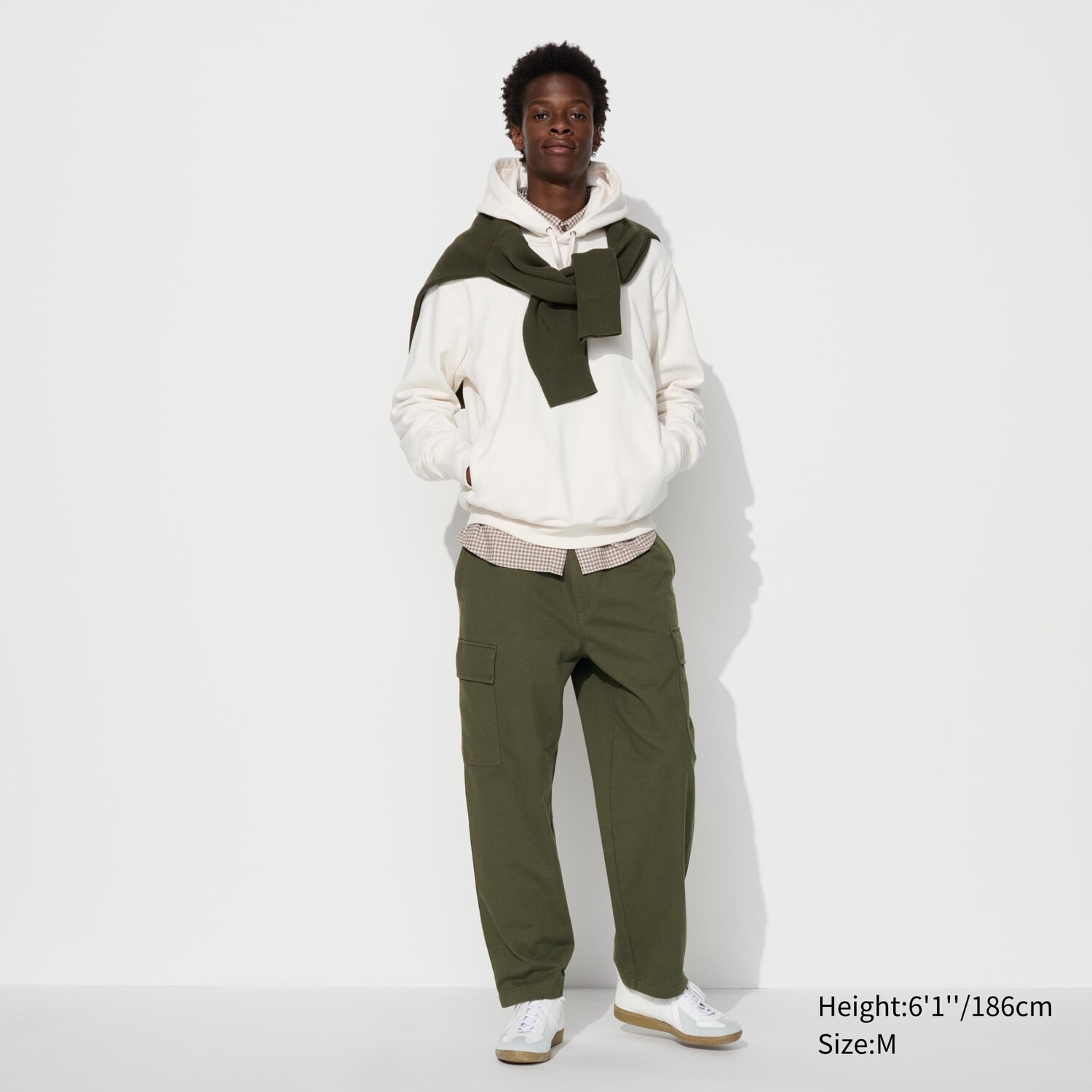 

Брюки-карго из джерси UNIQLO, оливково-зеленый