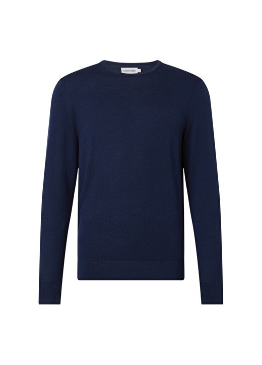 

Синий мужской свитер с круглым вырезом Calvin Klein