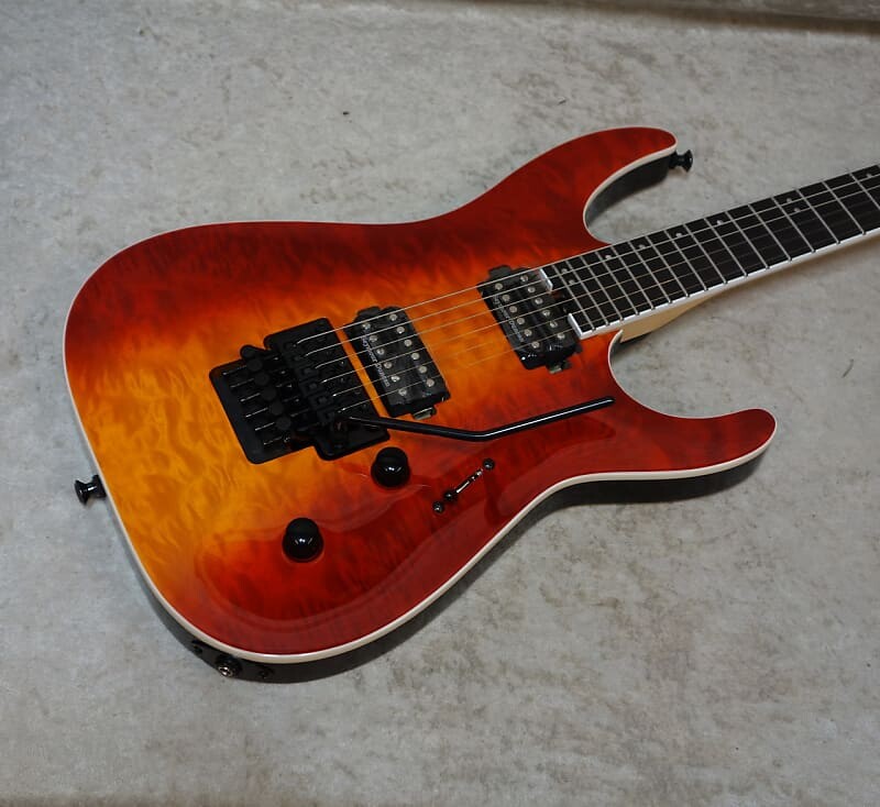 

Электрогитара In Stock! 2023 Jackson Pro Plus Series Dinky DKAQ guitar in Firestorm 3110