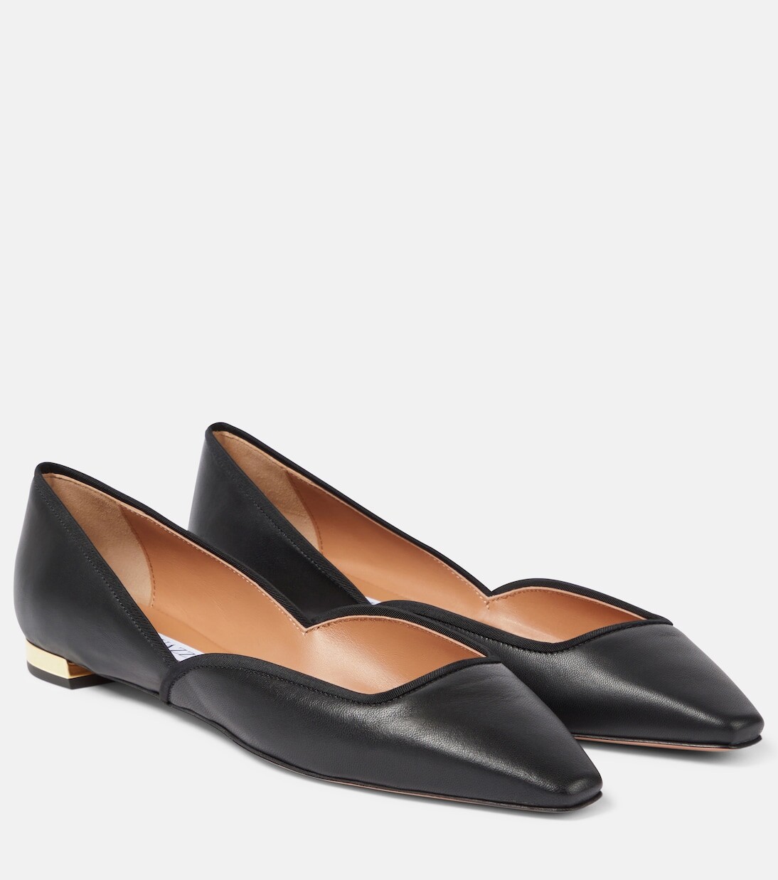 

Кожаные балетки maia Aquazzura, черный