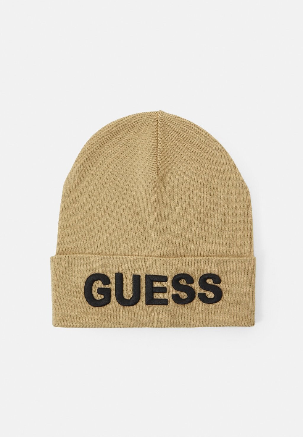 

Шапка MAXI LOGO BEANIE UNISEX Guess, бежевый/черный