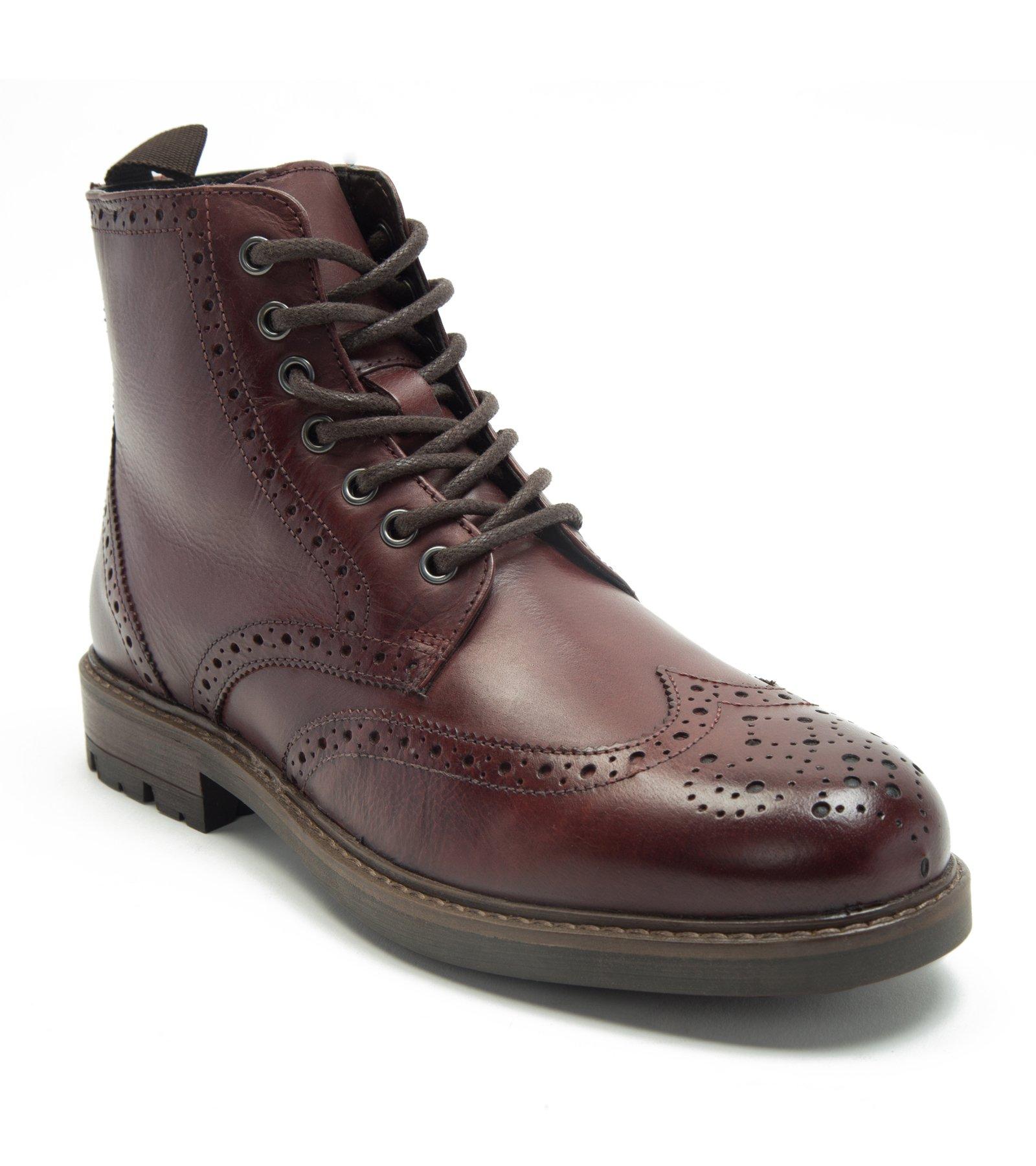 Кожаные ботинки броги 'Nesser' до щиколотки на шнуровке Thomas Crick, красный