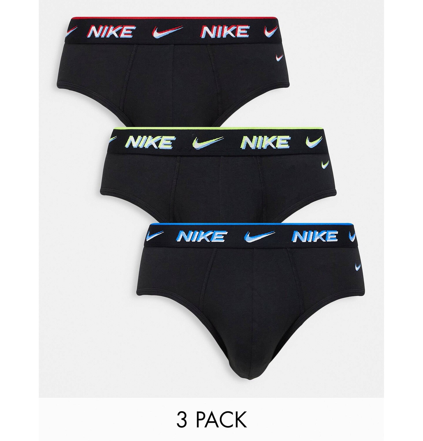

Набор из трех хлопковых трусов Nike Dri-Fit черного цвета