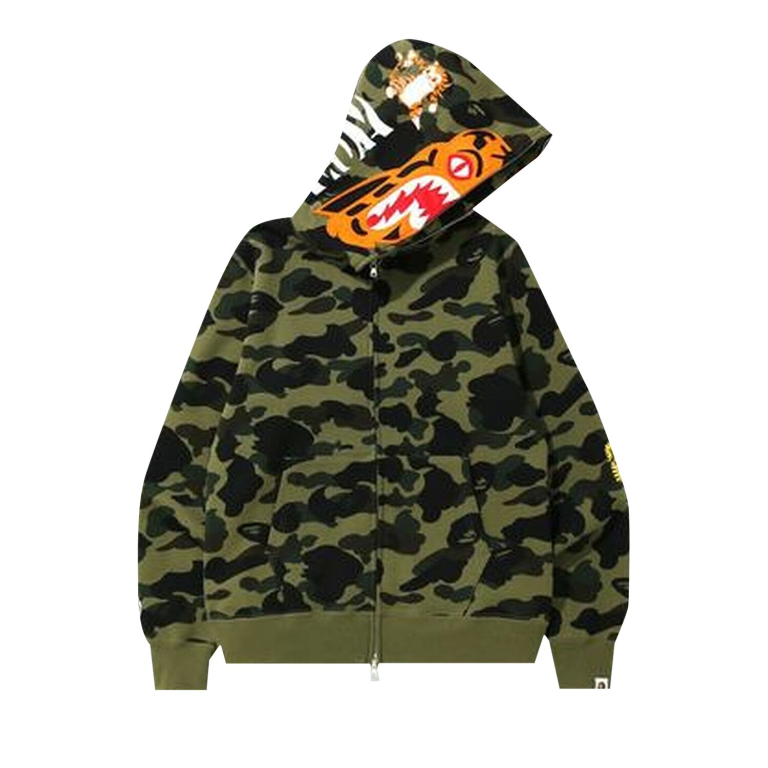 

BAPE 1st Camo Tiger Толстовка на молнии на молнии, цвет Зеленый