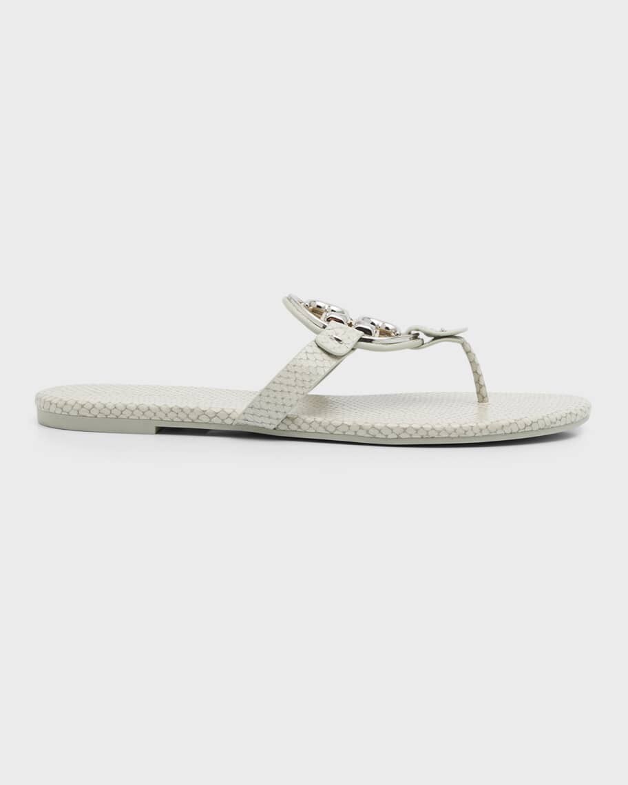 

Кожаные сандалии Metal Miller с тиснением Tory Burch