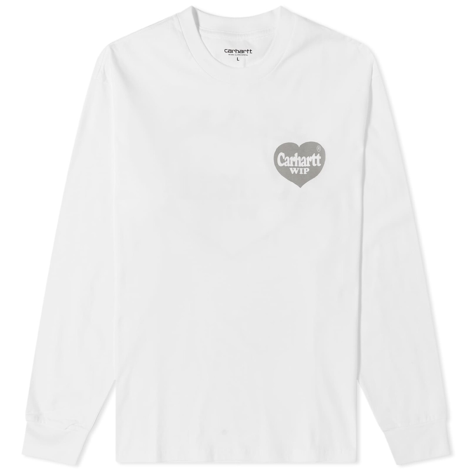 

Футболка Carhartt Wip Long Sleeve Spree, белый и серый