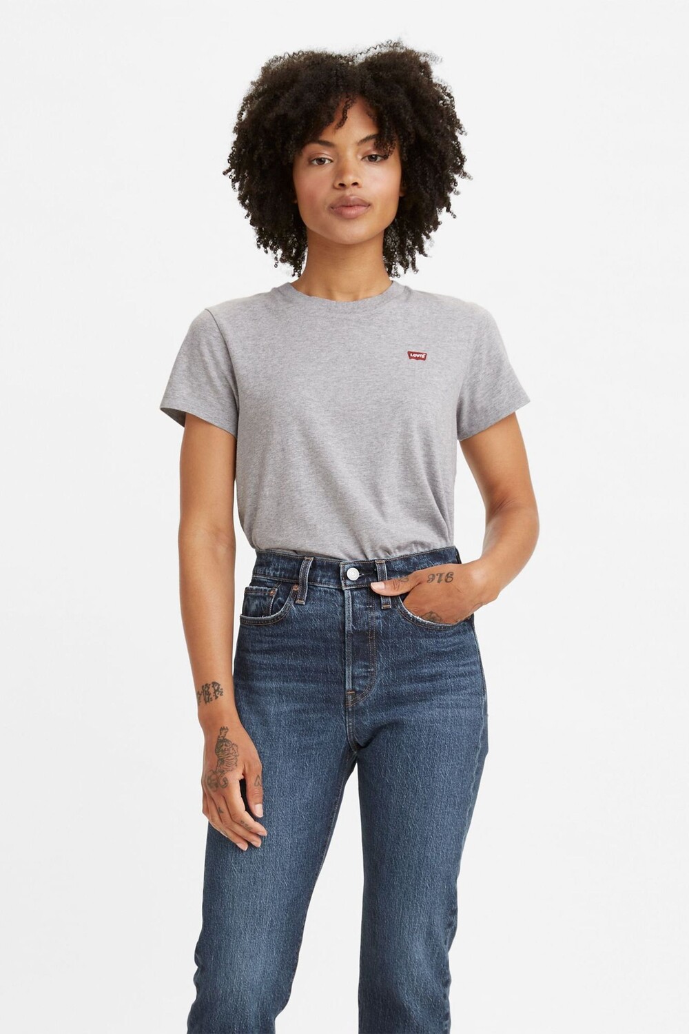 

Меланжевая футболка Levi's, серый