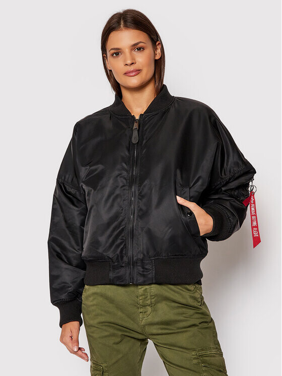 

Бомбер стандартного кроя Alpha Industries, черный