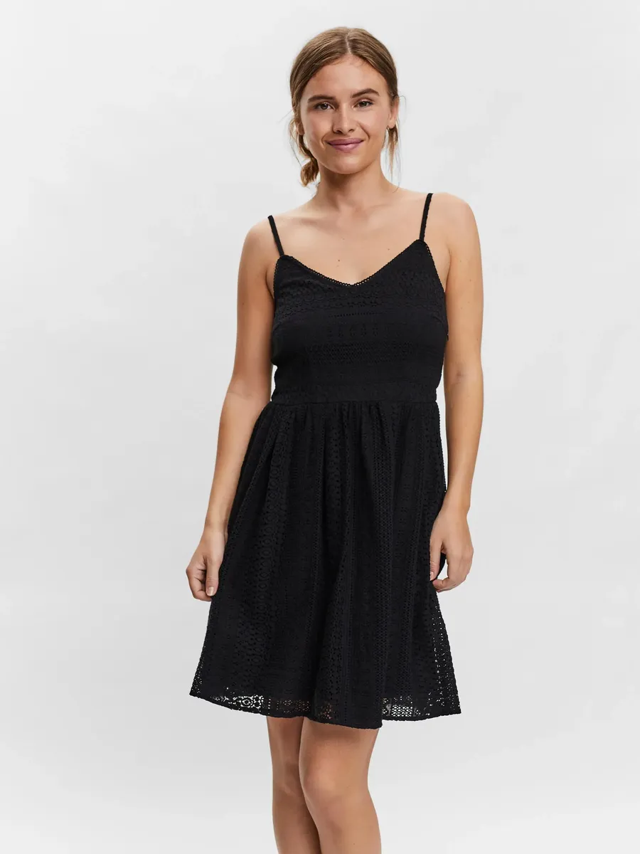Сарафан Vero Moda "VMHONEY LACE PLEEDED SINGLET DRESS WVN", черный