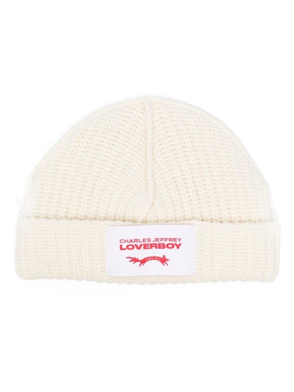 

Charles Jeffrey Loverboy шапка бини крупной вязки с логотипом, белый
