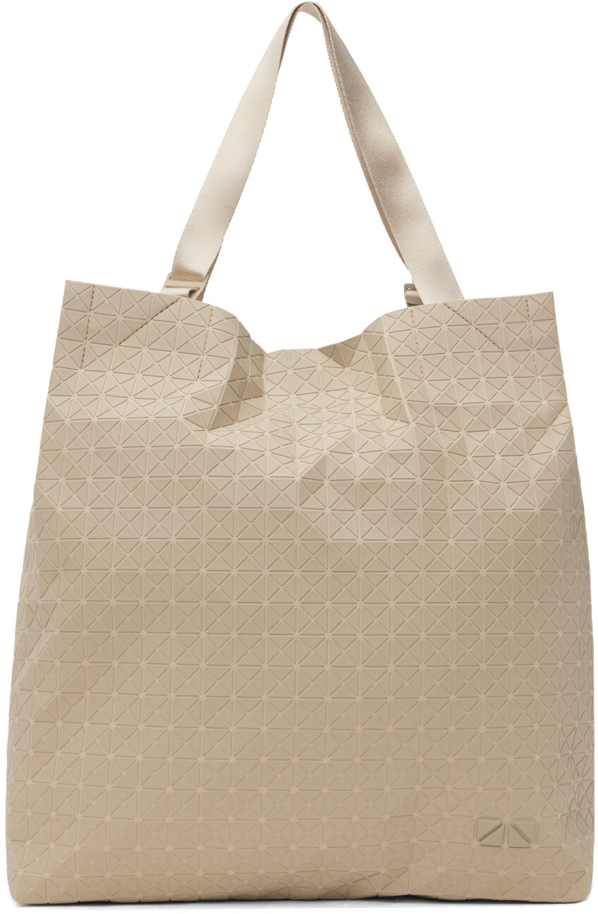 

Бежевая однотонная сумка-тоут-тележка Bao Bao Issey Miyake