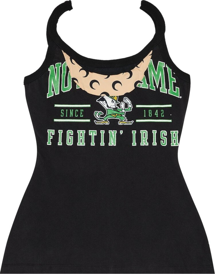 

Футболка Marine Serre Regenerated Graphic Tank Top 'Black', черный