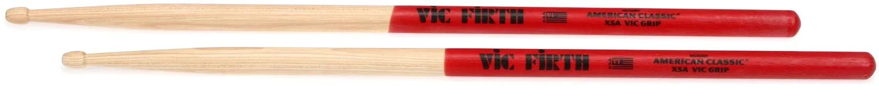 

Классические американские барабанные палочки Vic Firth с Vic Grip — Extreme 5A — деревянный наконечник