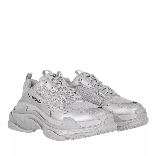

Кроссовки triple s sneakers metallic effect Balenciaga, серебряный