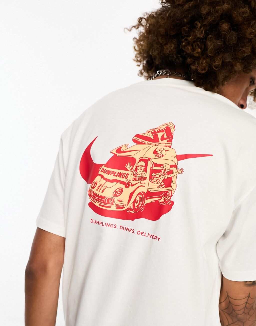 

Белая футболка с принтом на спине Nike Delivery Truck, Белый