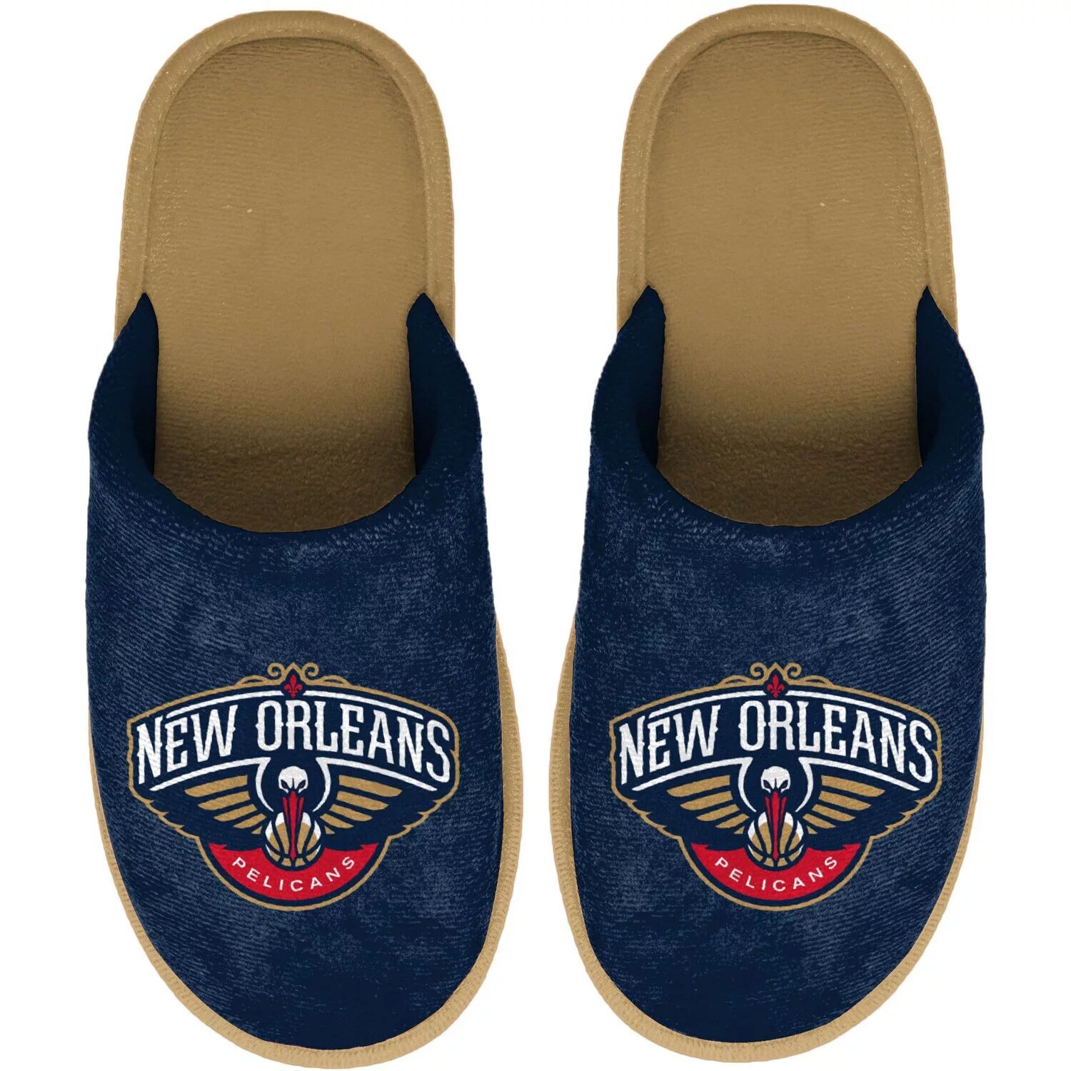 

Мужские тапочки с логотипом FOCO New Orleans Pelicans Big Team