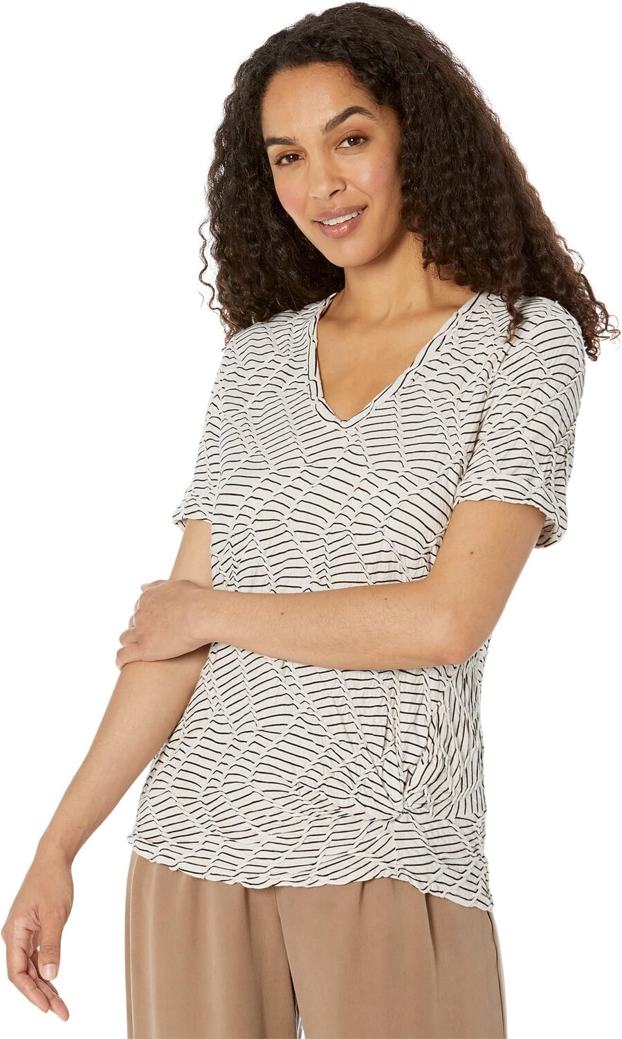 

Футболка смешанного кроя NIC+ZOE, цвет Neutral Multi