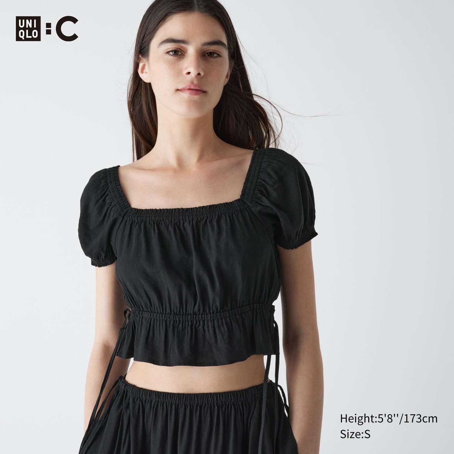 

Короткая блузка UNIQLO, черный
