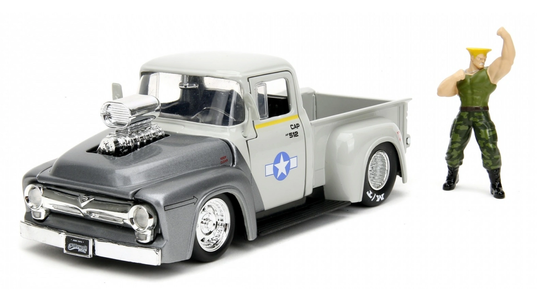 Jada Street Fighter Ford Pickup 1956 года 1:24 фигурка утка tubbz street fighter guile