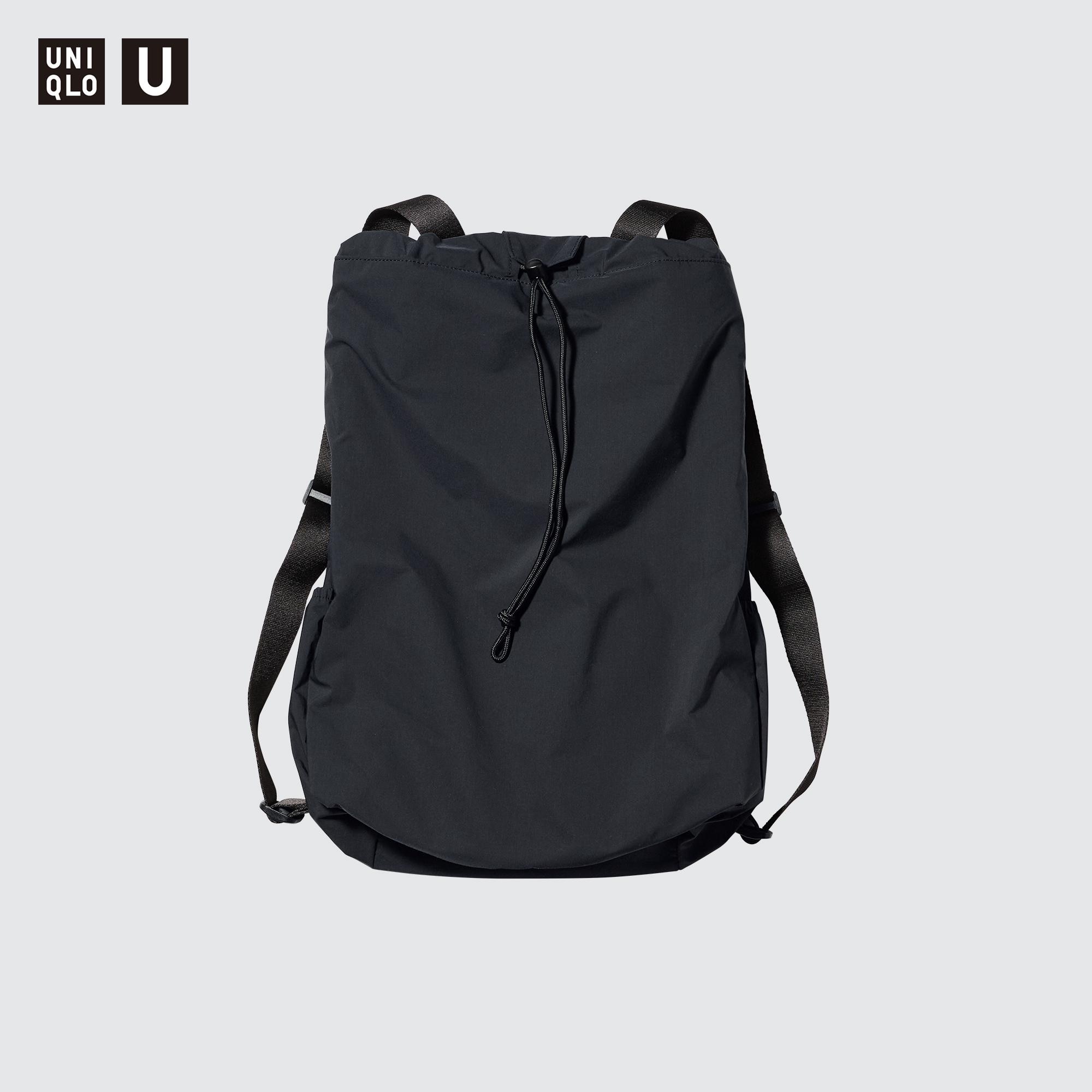 Рюкзак на шнурке Uniqlo, черный повседневный сетчатый рюкзак на шнурке черный