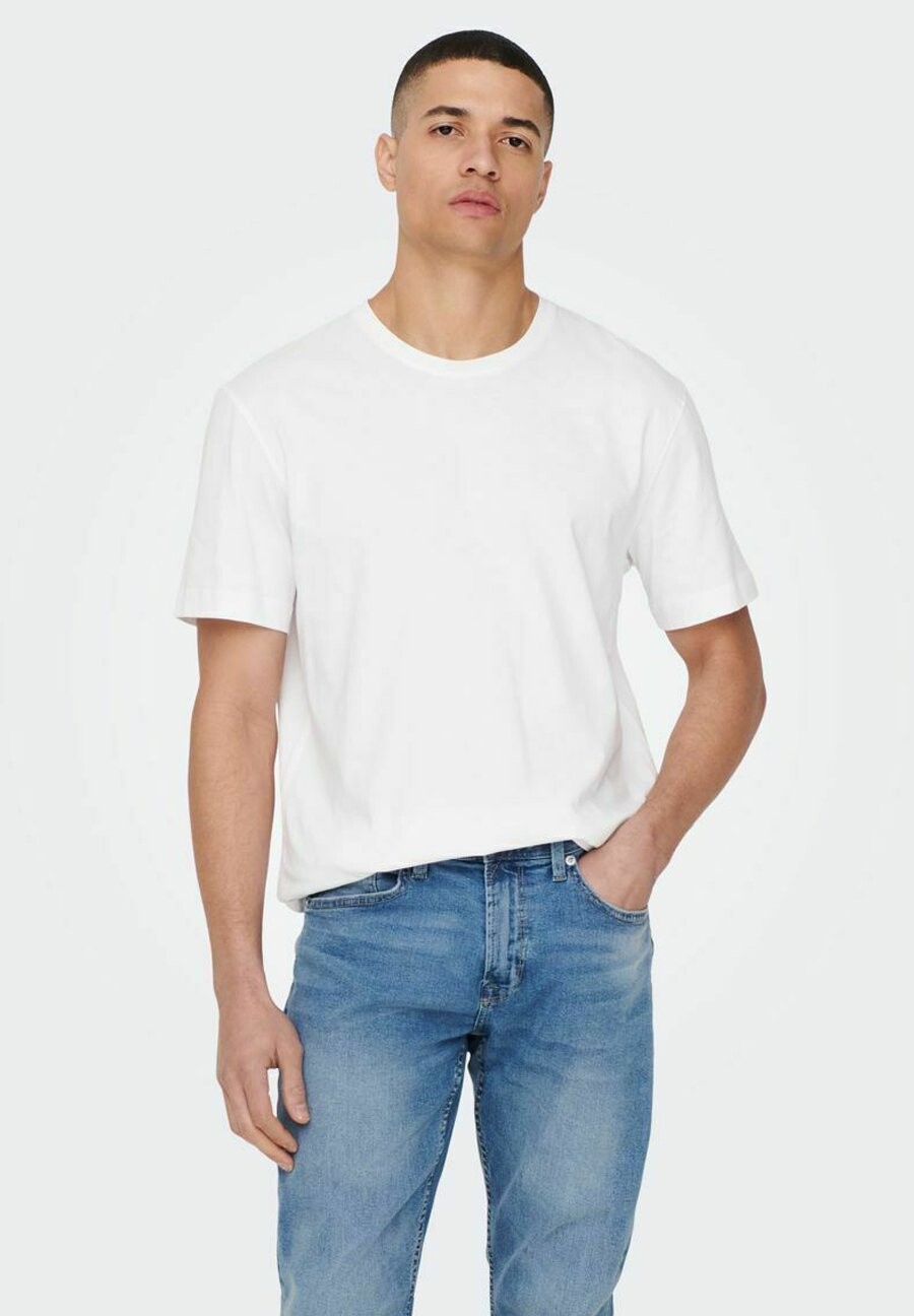 

Базовая футболка Only & Sons, белая, Белый;коричневый