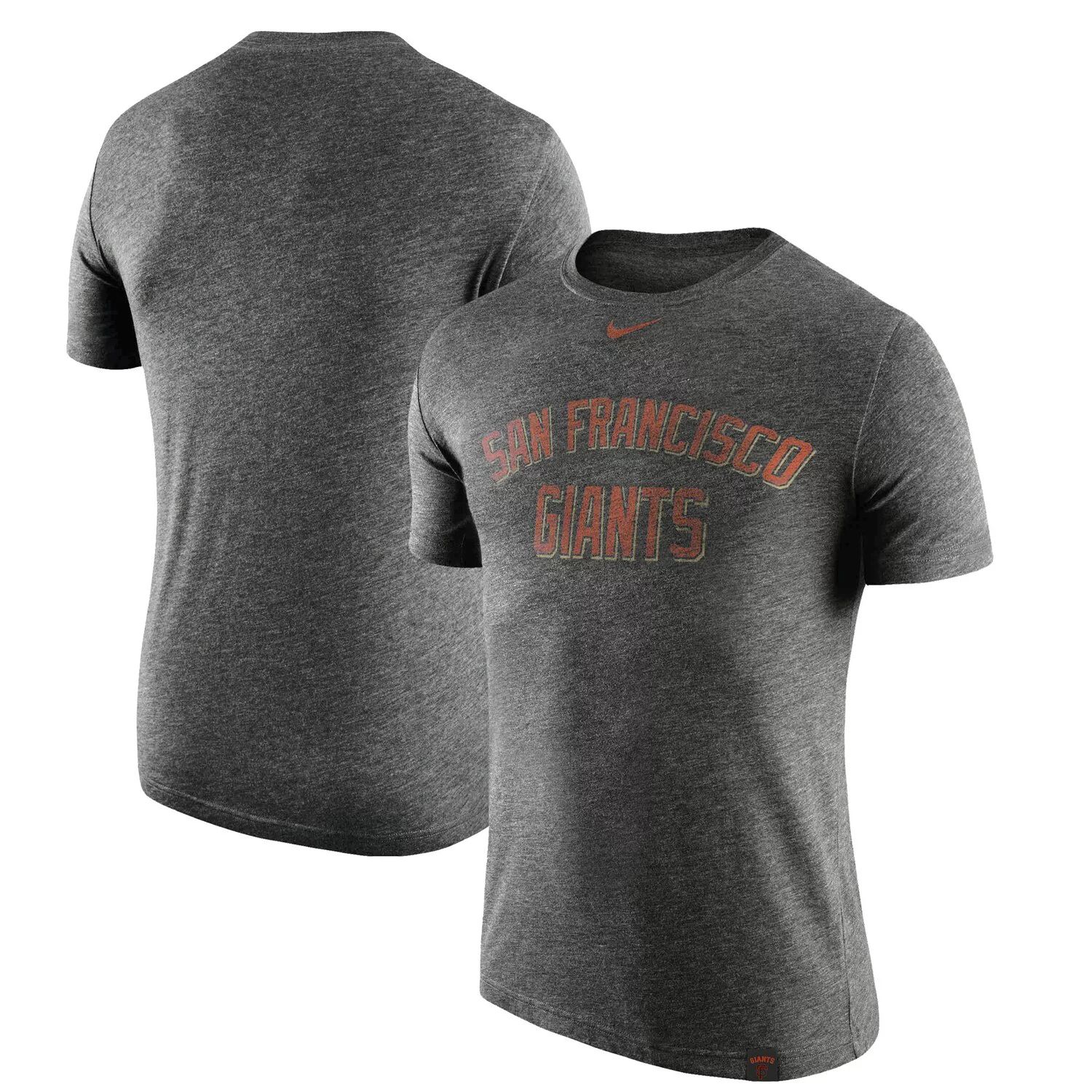 

Мужская черная футболка с принтом Nike San Francisco Giants Tri-Blend DNA Performance