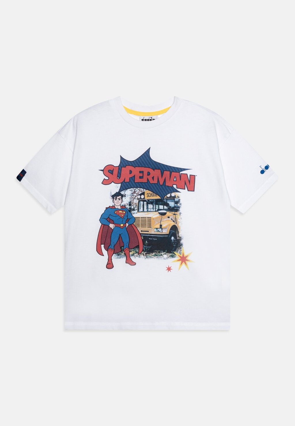 

Футболка с принтом Superheroes Unisex Diadora, цвет optical white/princess blue