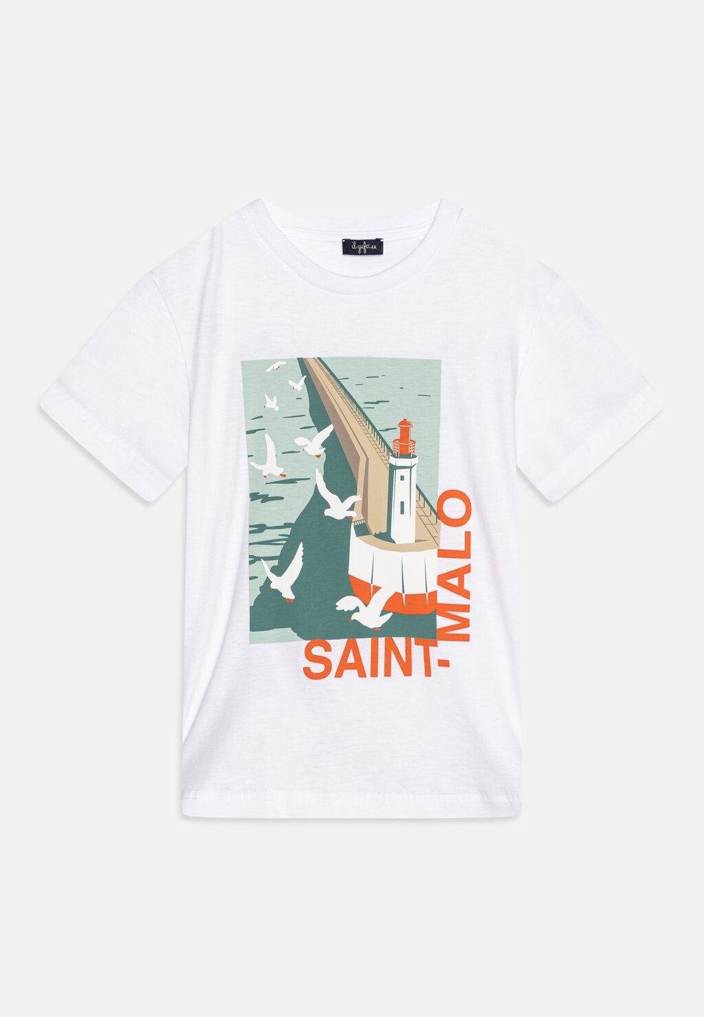 

Футболка с принтом Il Gufo, цвет white/orange